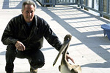 Ron with a Brown Pelican